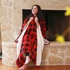 Women's Fuzzy Plush Fleece Full Lined Wrap Sweaters, Adult Wearable Blanket Cape, Super Warm Soft Cozy Gift for her - Catalonia - 2 of 4