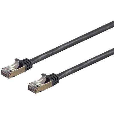 Monoprice Cat7 Ethernet Network Patch Cable - 2 Feet - Black | 26AWG, Shielded, (S/FTP) - Entegrade Series