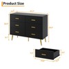 6 Drawer Dresser with Gold Handles, Modern Wood Dresser with Wide Drawers - 3 of 4