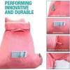Vekkia Extra Large Velvety Reading and Bed Rest Pillow with Ultimate Back and Arm Support for Reading and Watching Television, Pink - 4 of 4