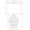 Monarch Specialties Lighting 17inchH Table Lamp Black Ceramic Ivory / Cream Shade Transitional - 3 of 4