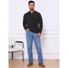 INSPIRE CHIC Men's Long Sleeve Quarter Zip Mock Neck Knitted Polo Sweater - 2 of 4