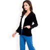 Anna-Kaci Women's Velvet Blazer With Notch Collar And Front Pockets - 3 of 4