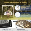 Karl Home | 5ft 3-Personn White Outdoor Fir Wood Hanging Porch Swing - 2 of 4