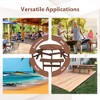 6-Person Circular Outdoor Wooden Picnic Table for Patio, Backyard,1720lb Capacity - 4 of 4