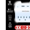 RAYOVAC® Portable Surge Protector Wall Tap with Phone Holder, AC Outlets and 2 USB Ports (3 Outlet) in White - 3 of 4