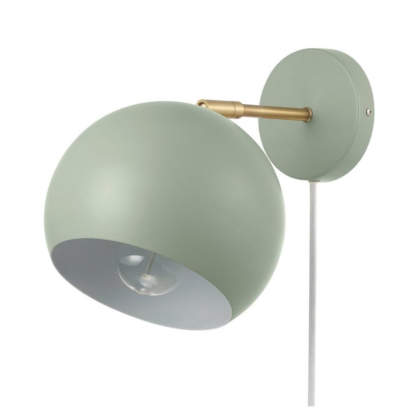 Novogratz X Globe Willow 1-Light Plug-In or Hardwire Sage Green Wall Sconce - Globe Electric, 5 of 10