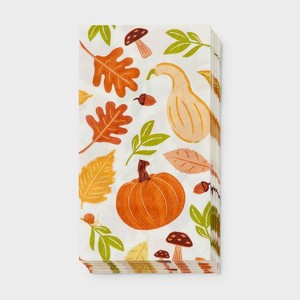 20ct Thanksgiving Harvest Pattern Guest Paper Towel Napkin - Spritz™ - 1 of 3