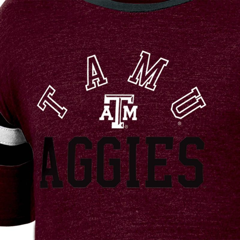NCAA Texas A&#38;M Aggies Girls&#39; Short Sleeve Striped Shirt, 3 of 4