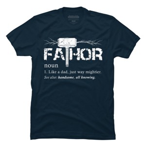 Men's Design By Humans Viking Mightier Hero Fa-Thor Dad By EijhaBuddha T-Shirt - 1 of 2