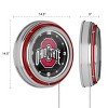 The Ohio State University Neon Clock by Trademark Gameroom - 3 of 4