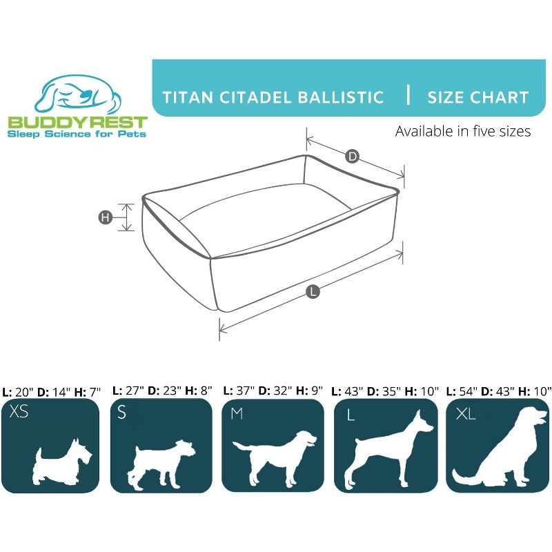 BuddyRest Titan Citadel Ballistic Dog Bed, 4 of 5