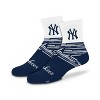 MLB New York Yankees Youth Quarter Socks - 2pk: Cushioned Heel & Toe, Team Logo Design - 3 of 4