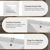 Vynxaria 20-Inch Bathroom Vanity with Ceramic Sink, Soft Close Door, Adjustable Shelf, and Door-Mounted Storage Rack - Ideal for Small Bathrooms - 4 of 4