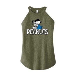 Women's - Peanuts - Snoopy And Lucy Graphic High Neck Tank - 1 of 3
