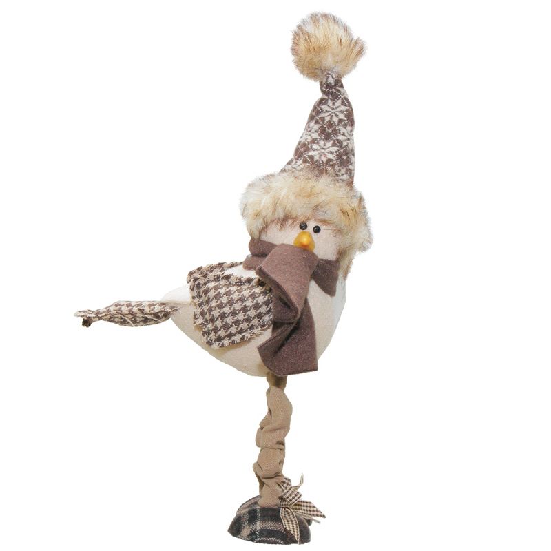 Northlight 7.75" Brown and Beige Standing Bird with Hat Christmas Tabletop Decor, 2 of 3