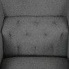 Kumasinova Modern Accent Chair with Brich Wood Legs,Plush Teddy Fabric Arm Chair with Button Tufting,Comfy Reading Chair for Living Room&Bedroom - 3 of 4