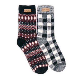 MUK LUKS Women's Sweater Socks 2 Pair Pack - 1 of 3