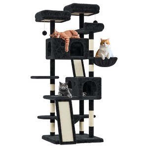 Large Cat Tree for Big Cats, Multi-Level Cat Tower for Indoor Cats, Scratching Post,Condo,Platforms,Cat Tunnel,Hammock,Feeding Station,Pet Play House - 1 of 4