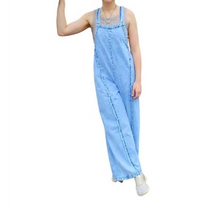 Women's Wide Leg Denim Romper - Little Daisy Closet - 1 of 1
