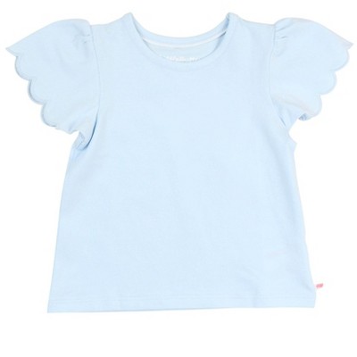 RuffleButts Girls Short Sleeve Scallop Tee