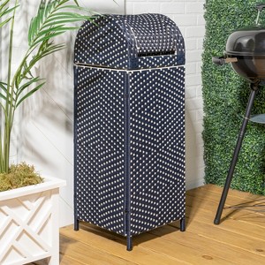 happimess Darla All-Weather Wicker/Metal Swing Top Hideaway Outdoor Trash Can - 1 of 4
