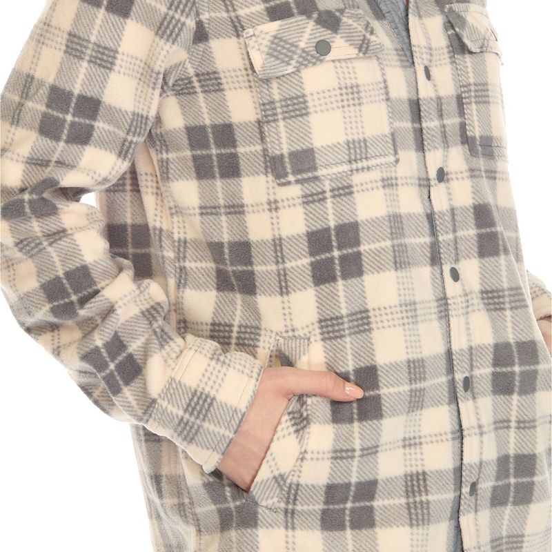 Women's Lightweight and Soft Flannel Plaid  - White Mark, 4 of 6