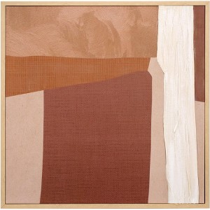 Boardwalk Dunes - 36" X 36" - Brown/Off White - Polyester/Cotton/Polstyrene/MDF - Framed Media Art - WLA3015 - Safavieh - 1 of 4