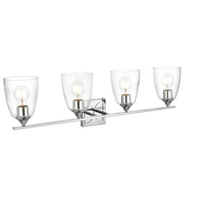 Elegant Lighting Harris 4 light Chrome and Clear Bath Sconce