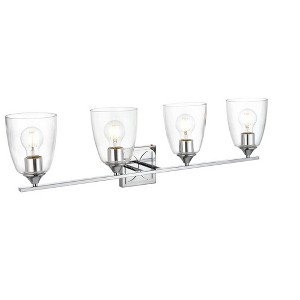 Elegant Lighting Harris 4 light Chrome and Clear Bath Sconce - 1 of 2