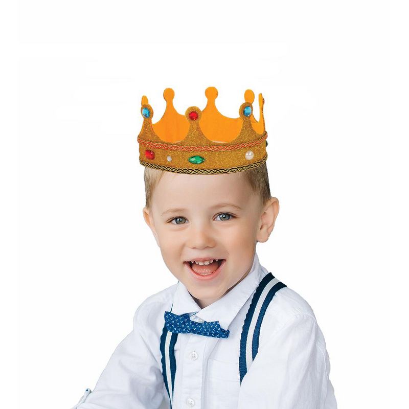 Dress Up America Gold Crown for Kids - One Size Fits Most, 2 of 4