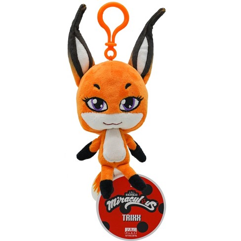 Miraculous Ladybug - Kwami Lifesize 5-inch Plush Clip-on Toy, Super Soft  Collectible with Glitter Stitch Eyes and Matching Backpack Keychain, Trixx