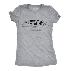 Womens Funny T Shirts Moooooody Sarcastic Cow Graphic Emotional Novelty Tee For - Crazy Dog Women's T Shirt - 1 of 4