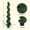 poetree 3/4/5 Ft Artificial Boxwood Spiral Topiary Trees, Artificial Plants Outdoor Spiral Faux Potted Trees Set of 2 - 2 of 4