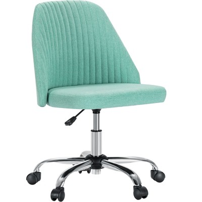 NicBex Armless Office Chair with Adjustable Height Modern Rotatable Vanity Chair Computer Chair with 5 Casters for Office, Study, Bedroom
