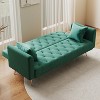 NicBex 71 Inch Velvet Convertible Love Seat Sofa Retro Style Upholstered Sofa Couch for Small Living Room,Bedroom - 3 of 4
