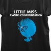 Mr. Men And Little Miss Meme Little Miss Avoids Confrontation Crew Neck Short Sleeve Women's Black T-shirt - 2 of 3