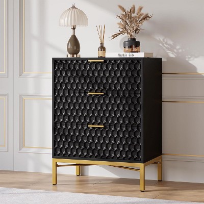 Zstar 3 Drawer Dresser for Bedroom, Deep Drawers