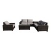 Courtyard Casual St Lucia 5 pc Sectional Set with Club Chair - 4 of 4