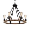 CWI Lighting Ganges 6 Light Up Chandelier With Black Finish - 2 of 4