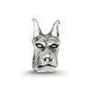 Black Bow Jewelry Sterling Silver Doberman Pinscher Head Bead Charm - 4 of 4