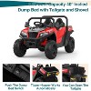 Ride On Dump Truck, 24V Ride On Car with Remote Control, Electric Dump Bed and Extra Shovel, Ride On Tractors Car with Music Player, Red - 2 of 4