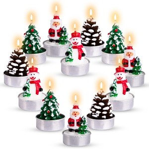 ArtCreativity Christmas Tealight Candle Set (Pack of 12) - 1 of 4