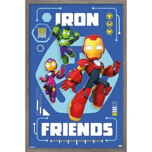 Trends International Marvel Jr Iron Man And His Awesome Friends (2025) - Group Framed Wall Poster Prints - 1 of 4
