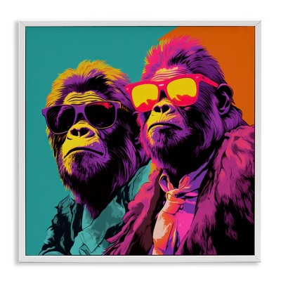 Stupell Industries Pop Style Gorilla Duo, 17" x 17"