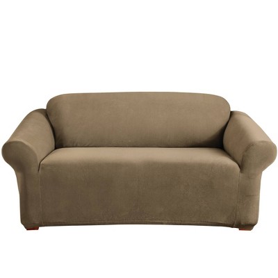 Stretch Knit Loveseat Slipcover Brown Clay - Sure Fit