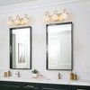 17" Modern Crystal Bathroom Vanity Light, 3-Light Golden Wall Sconce Elegant Wall Mount Lighting for Bathroom,Powder Room,Vanity Mirror (No Bulbs) - 2 of 4