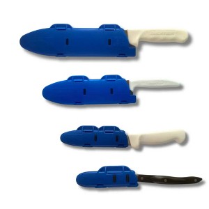 Blade Guard Hinged Knife Edge Guard with Locking Latch , Made in USA, 4Pk set (4in, 6in, 8in, 10in) - 1 of 4
