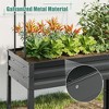 Tangkula Raised Garden Bed w/ Cover & Legs Roll-up Window Climbing Trellis Drainage Holes - 3 of 4