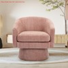 Office Modern Chenille Fabric 360° Swivel Barrel Chair w/ Ergonomic Curved Back & Storage Space, Stylish &Comfortable Lounge Armchair - 4 of 4